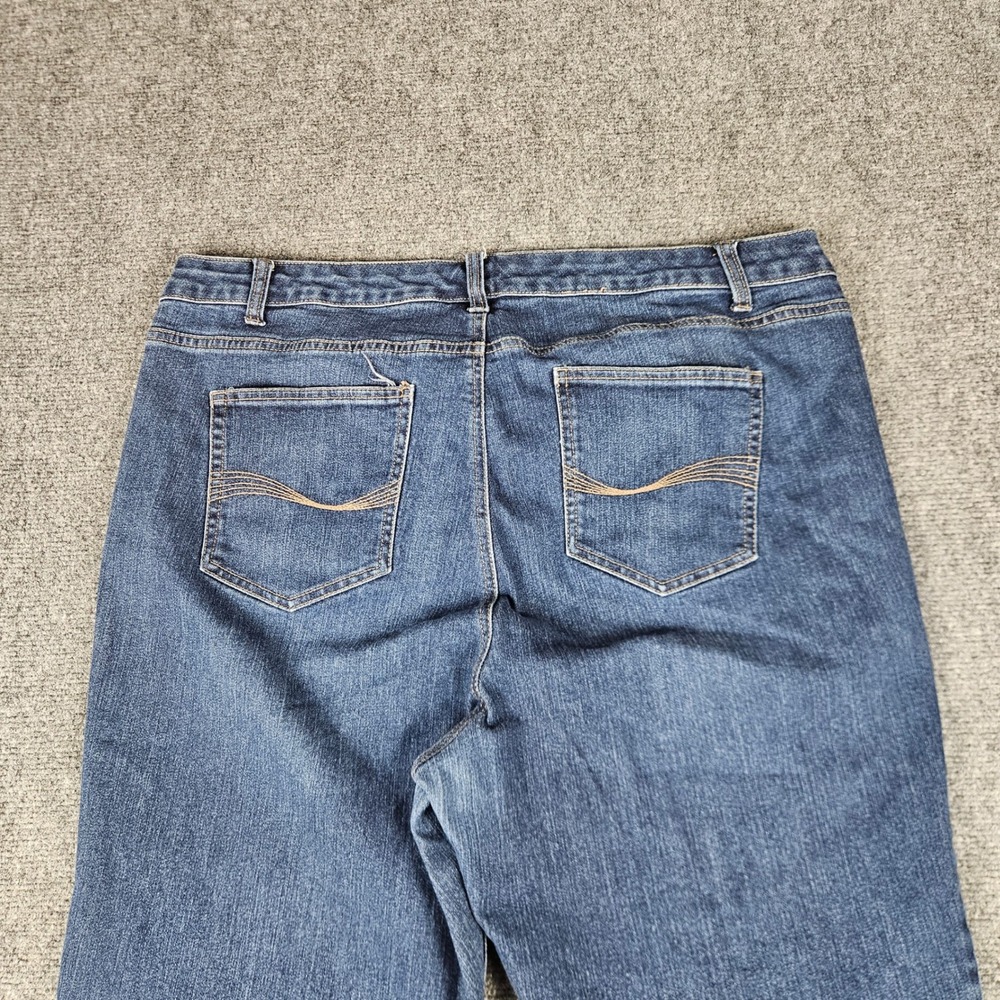 Bandolino Mandie Straight Leg Jeans Womens 18W Medium Wash Blue Denim Stretch - Picture 7 of 12